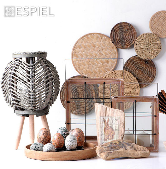 Espiel Πασχαλινός Λαγός Ξύλινος Λευκος 20x12x4.5εκ. Σετ 6τμχ