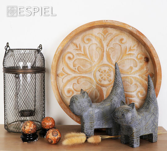 Espiel Πασχαλινό Καλάθι Πορσελάνινο Μαύρο 2.5x5x5εκ. Σετ 6τμχ