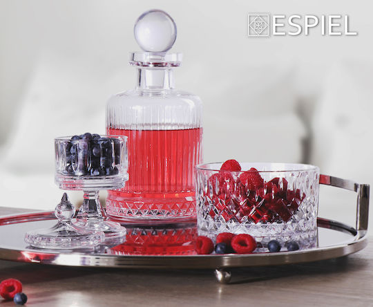 Espiel Dekorative Schüssel Glas Transparent 14x14x7cm 1Stück