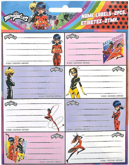 Gim Notebook Labels Miraculous 2pcs 774-56646