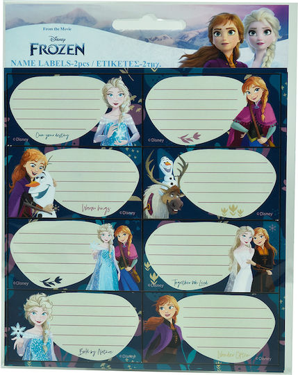 Gim Notebook Labels Frozen 2pcs