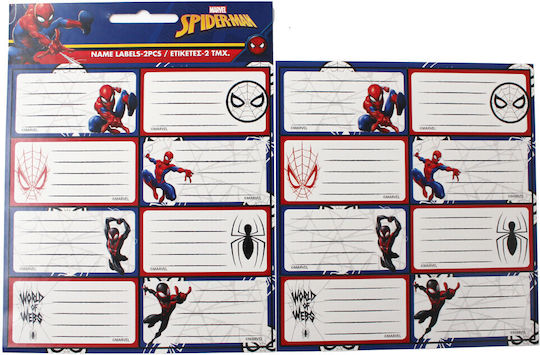 Gim Spiderman Etichete Pentru Caiete 16 Bucăți