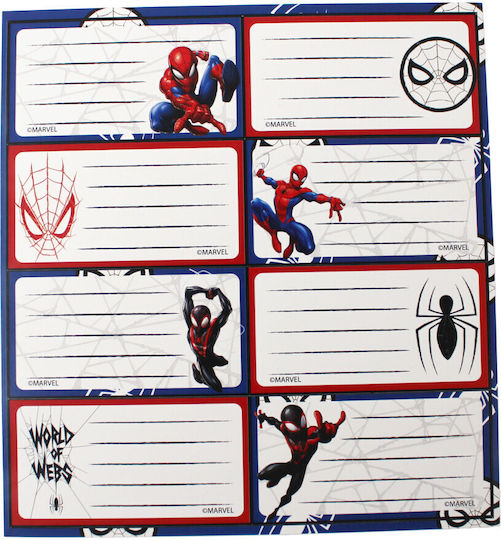 Gim Spiderman Etichete Pentru Caiete 16 Bucăți