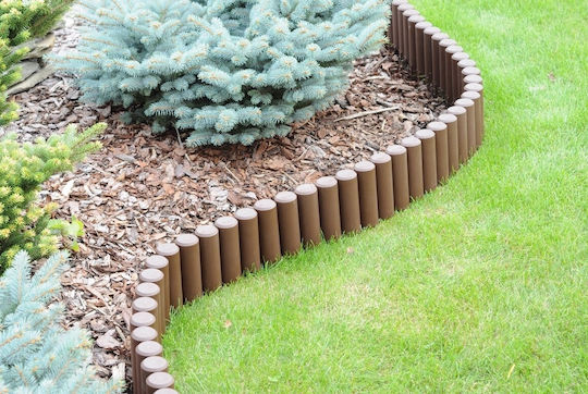 Prosperplast Kunststoffgartenbordüre in Braun Farbe 24cm x 2.7m IPAL5-R222