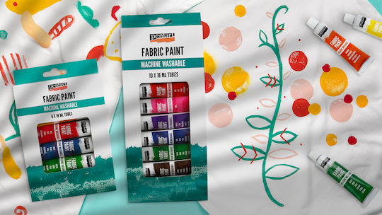 Pentart Special Craft Paints for Fabric 16ml 6pcs
