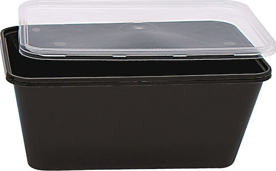 Ready Disposable Plastic Tableware for Hot / Microwave Safe 1000ml Black 10pcs 409