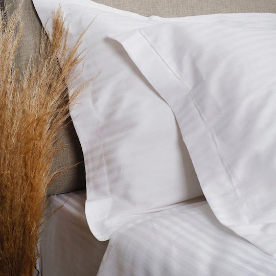 Sunshine Hotel Duvet Cover Satin Cotton Sateen Striped 160x240cm