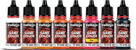Acrylicos Vallejo Σετ Χρώματα Μοντελισμού Fire Dragons 8τμχ