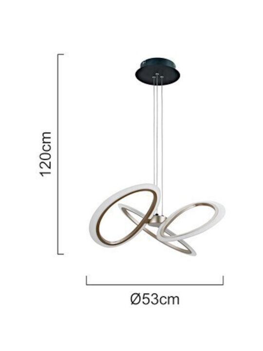 Powertech Adjustable Pendant Light Gold 53x53x120cm