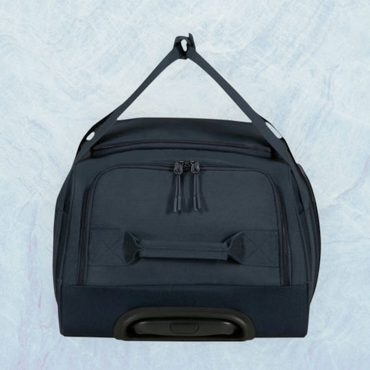 American Tourister Duffle S Сак Вояж 50лт Син с колела Текстилен Д55xШ25xВ35см.