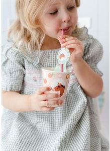 PartyDeco Vintage Horse Paper Straws 6 Pieces