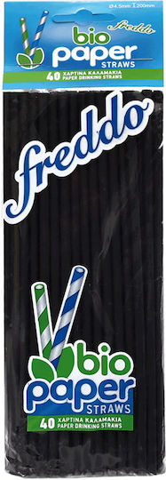 Αστέρας Group Καλαμάκια Χάρτινα Πολύχρωμα 40τμχ