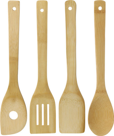 Koopman Σετ Bamboo Εργαλείων Μαγειρικής με Βάση 5τμχ Καφέ