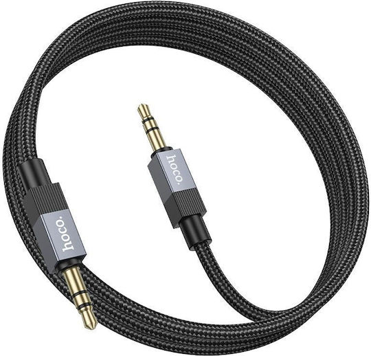 Hoco Καλώδιο Ήχου 3.5mm male - 3.5mm male Μαύρο 1m 306332