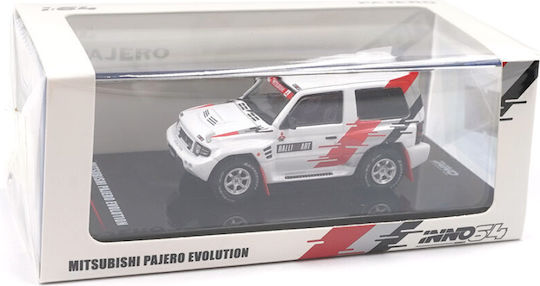 Machetă Auto Mitsubishi Pajero Evolution Ralliart Alb Scara 1:64 Inno64