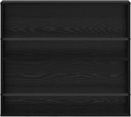 vidaXL Magazine File Organizer Wooden Black 12x70x80cm.