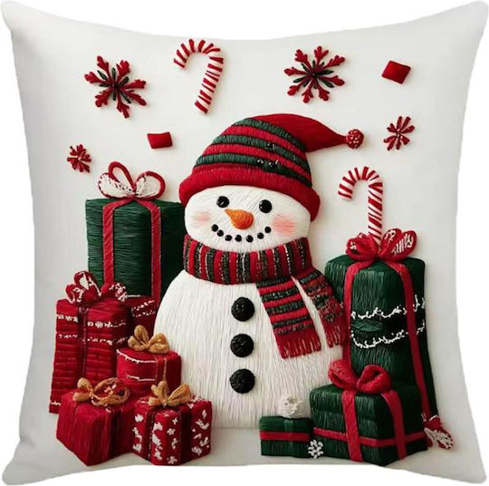 Viopros Christmas Decorative Pillow Red 45x45cm