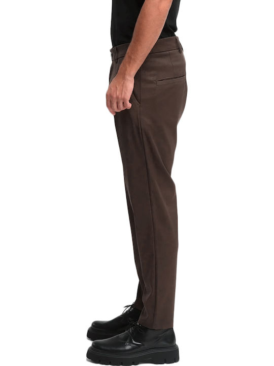 Perth Παντελόνι Chino σε Tapered Γραμμή Καφέ