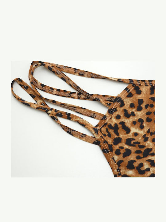 Γυναικεία String 3Pack Καφέ Μπεζ