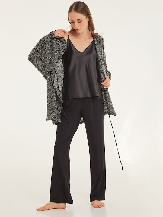 Pen-ky Winter Women's Pyjama Top Black