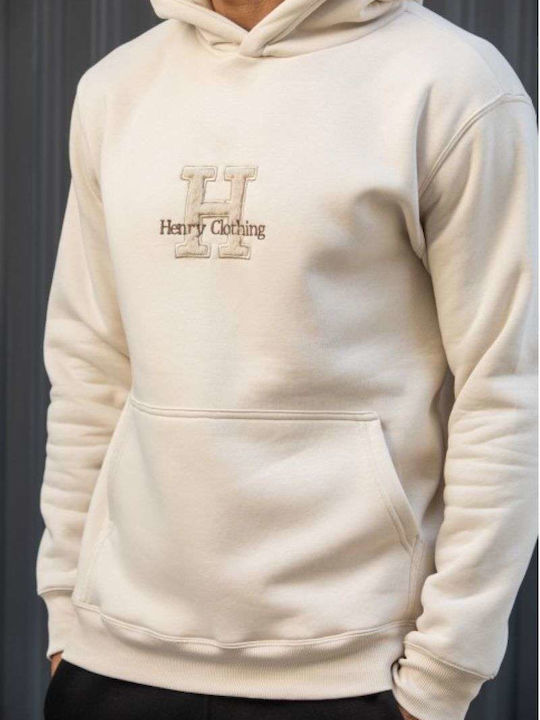 Sweatshirt with Hood Beige