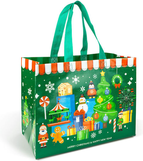 Textil Crăciunească Geantă pentru Cadou Roșie 31x17x25cm.