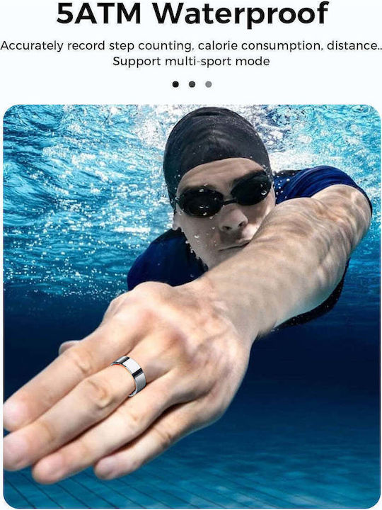 Kyklō Smart Ring 19.8mm Αδιάβροχο με Παλμογράφο Χρυσό