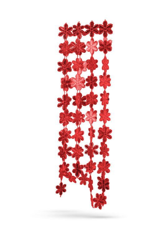 Crăciun Ghirlande Plastică Roșu 3.2x3.2cm 1buc