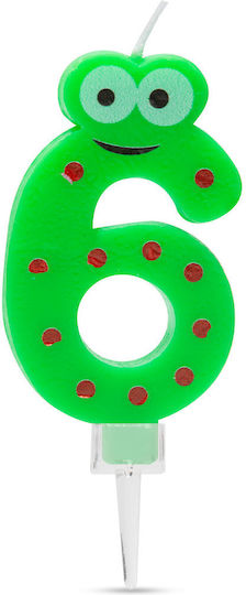 Candle Cake In Shape Number 6