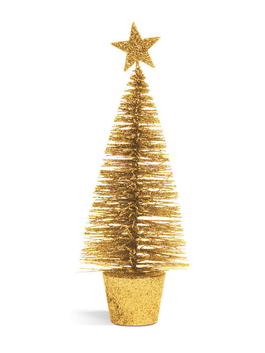 Mini Artificial Pine Decoration Glitter 18 Cm 4 Colors