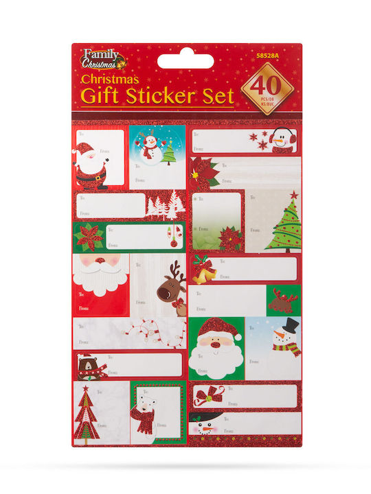 Weihnachtsgeschenkaufkleber Set 15,2 X 21,6 Cm 40 Stück Pack