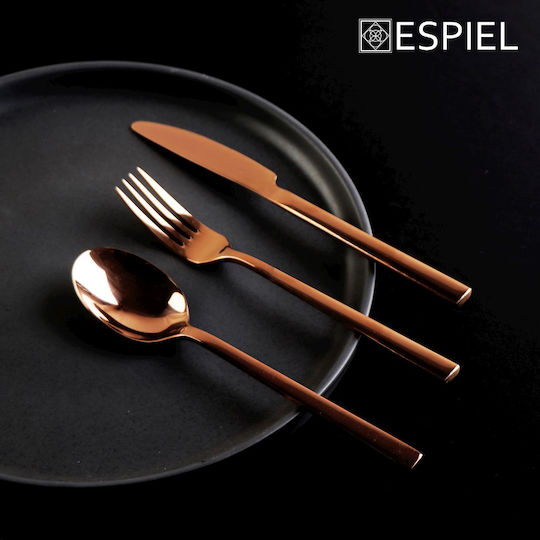 Espiel Divine Set Löffel Abendessen Rostfreier Stahl Braune 20.7cm 12 Stück