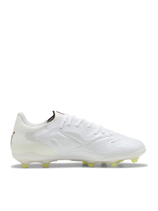 PUMA King 20 Pro Fußballschuhe mit Stollen Weiß