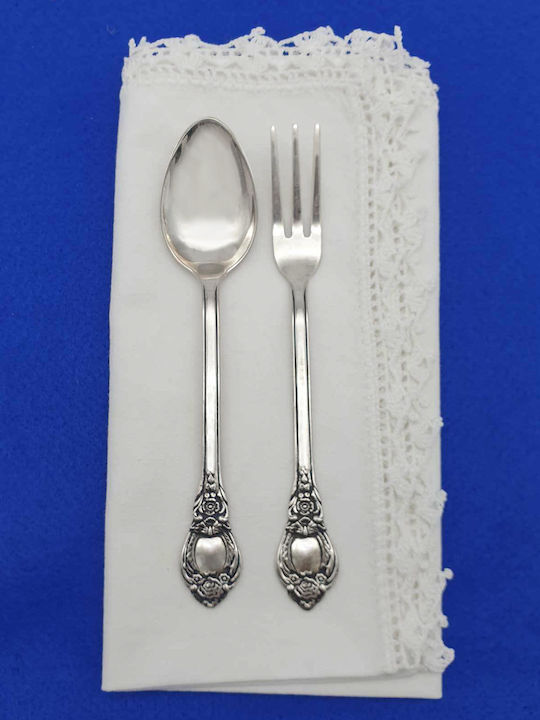 Savvas Design Löffelset Abendessen Edelstahl Silber 15cm 12Stück