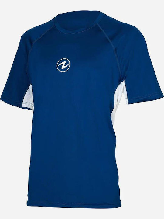Aqualung Men's Short Sleeve Sun Protection Shirt Blue