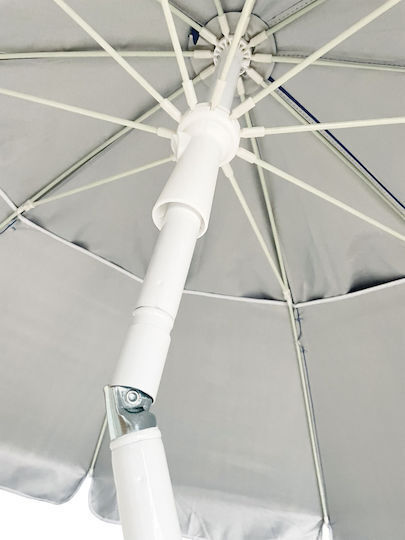 Escape Folding Beach Umbrella Diameter 2m with UV Protection and Air Duct Blue White