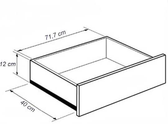 Dreifachtür Kleiderschrank Kendall White 120x54x190cm