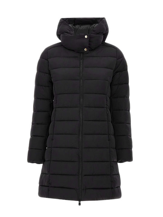 Jachetă de femei Puffer Impermeabilă și antivant Black