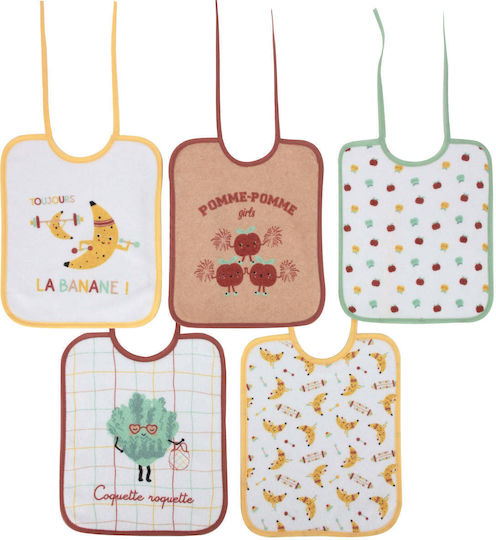 Babycalin Bavetă material textil cu bandă de dantelă