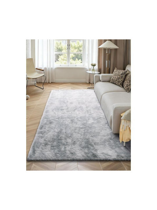 Vevor Rug Rectangular Furry Light Grey Tie-dye