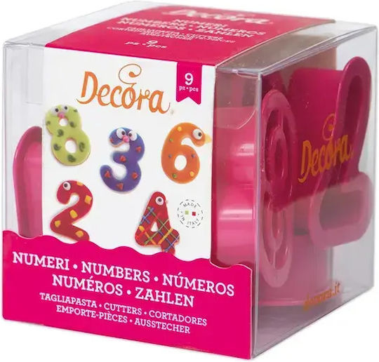 Set 9 Plastic Numeric Cutters 5.2 Cm