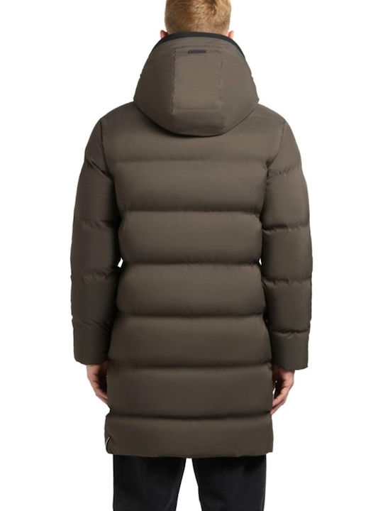 Μπουφάν Puffer Αδιάβροχο Χακί