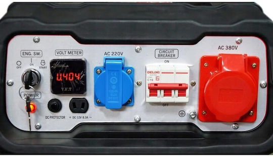 Kraftwele Supreme Trifazică Generator Benzină (în patru timpi) Patru timpi cu Autostart și Putere Maximă 9kVA