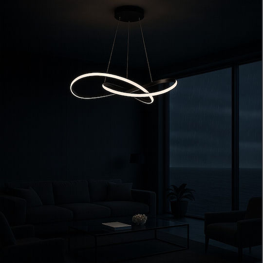 VenCore Hängelampe Schwarz 73x73cm.