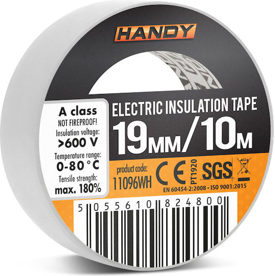 Handy Insulation Tape 19mm x 10m 10pcs White