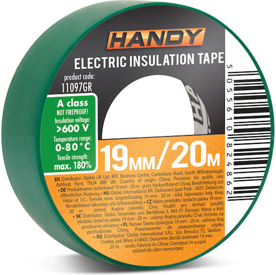 Handy Изолационна лента 19мм x 20м 10бр Зелена