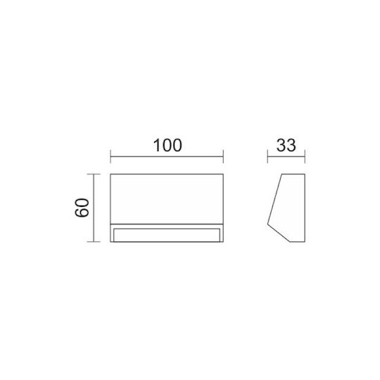 Spot Light Wall-Mounted Outdoor Ceiling Lamp LED IP65 1.5W with Adjustable White Light