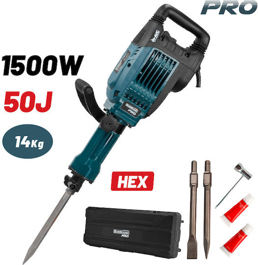 Bormann Pro BDH4800 Κρουστικό Κατεδαφιστικό Ρεύματος 1500W με Υποδοχή HEX 035244