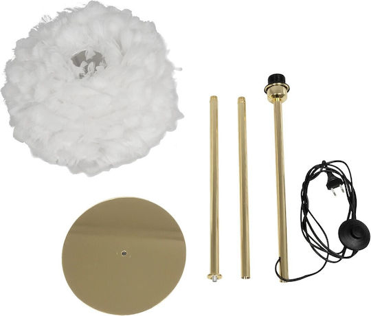 GloboStar Floor Lamp H150xW40cm. with Socket for Bulb E27 Beige