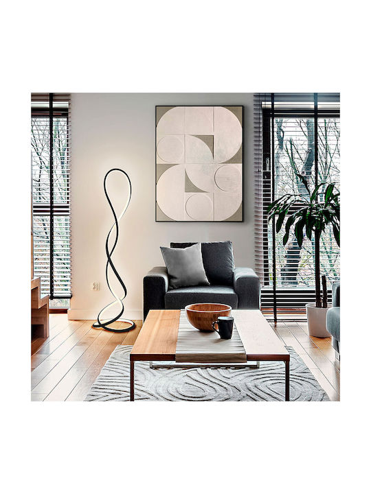 Evania LED Φωτιστικό Δαπέδου Υ147xΜ43εκ. με Θερμό Λευκό Φως 4000lm Μαύρο